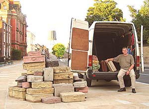  'Suitcases' sculpture by John King - Hope Street - Liverpool ~ Click on image to enlarge ~